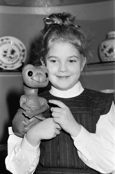 Framed Print : Seven year old child actress Drew Barrymore, the young star of the film E. T Framed Print : Seven year old child actress Drew Barrymore, the young star of the film E. T