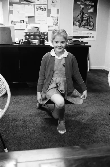 Framed Print : Seven year old child actress Drew Barrymore, the young star of the film E. T