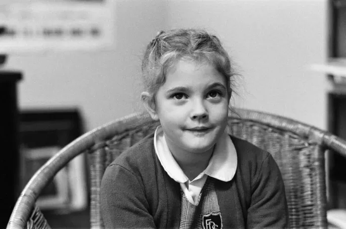 Framed Print : Seven year old child actress Drew Barrymore, the young star of the film E. T Framed Print : Seven year old child actress Drew Barrymore, the young star of the film E. T