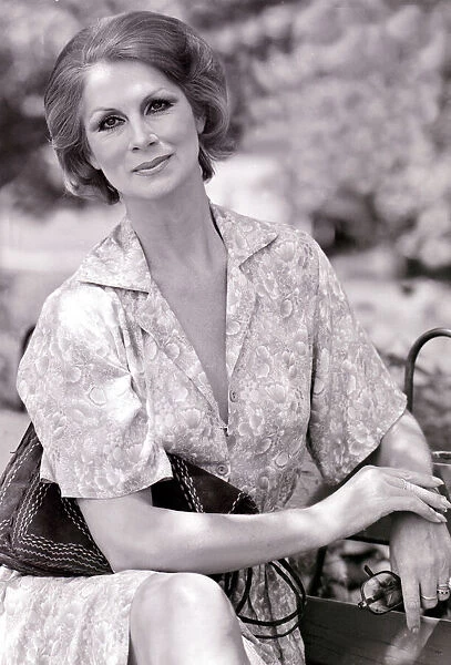 Sex change model April Ashley, pictured during a visit to Leamington spa June 1979