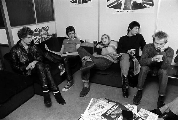 Sex Pistols at EMI press conference December 1976 EMI ended