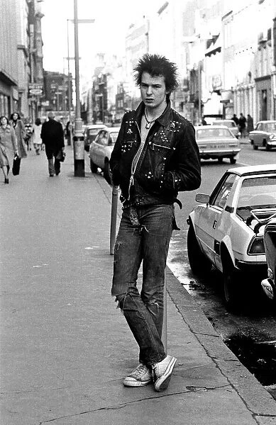 Sex Pistols guitarist Sid Vicious. 29th March 1977