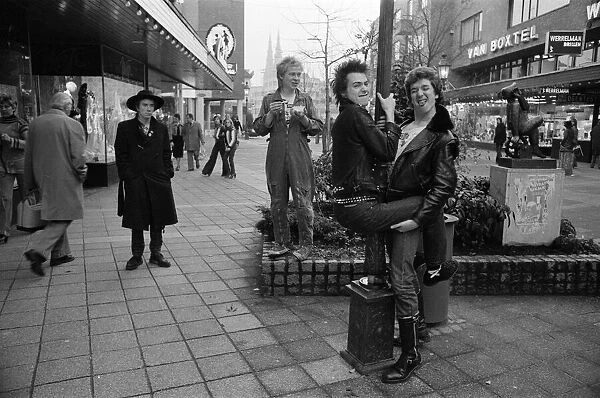 The Sex Pistols. Performing and posed up in Eindhoven, Holland
