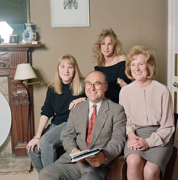 Shadow Chancellor of the Exchequer John Smith MP at home in Edinburgh with his family