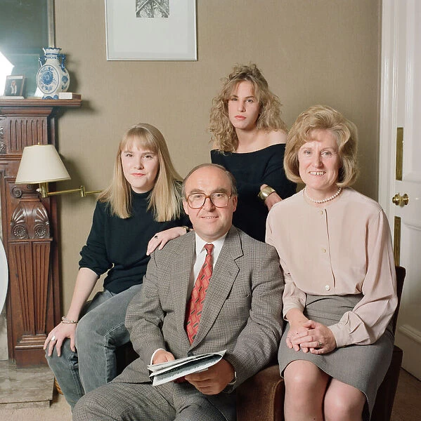 Shadow Chancellor of the Exchequer John Smith MP at home in Edinburgh with his family