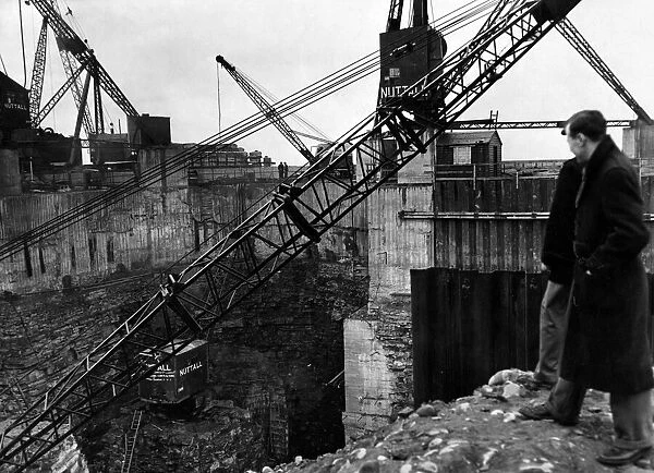 The shaft at Leys Power Station. 17th April 1958