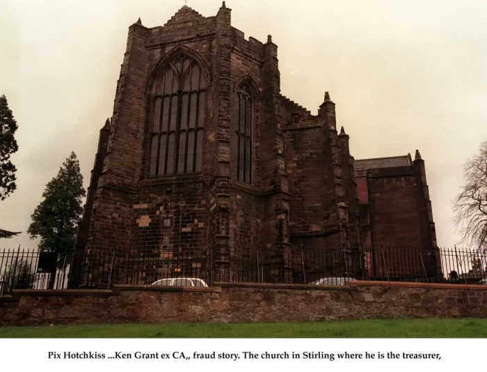 Framed Print : Shamed accountant Kenneth Grant April 1998 his Church in Stirling massive fraud