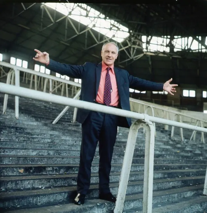 Framed Print : Bill Shankly ex Liverpool manager July 1984 standing on the terracing O / s C / T Bill Framed Print : Bill Shankly ex Liverpool manager July 1984 standing on the terracing O / s C / T Bill