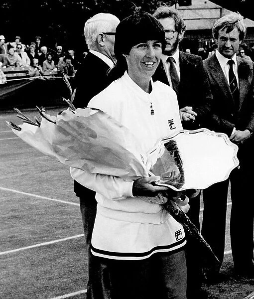 Sharon Walsh. tennis player of U. S. A. seen here at the end of the Ladies Wimbledon Final