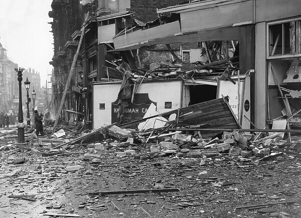 The shattered remains of the Kardomah Cafe, Colmore Row, Birmingham