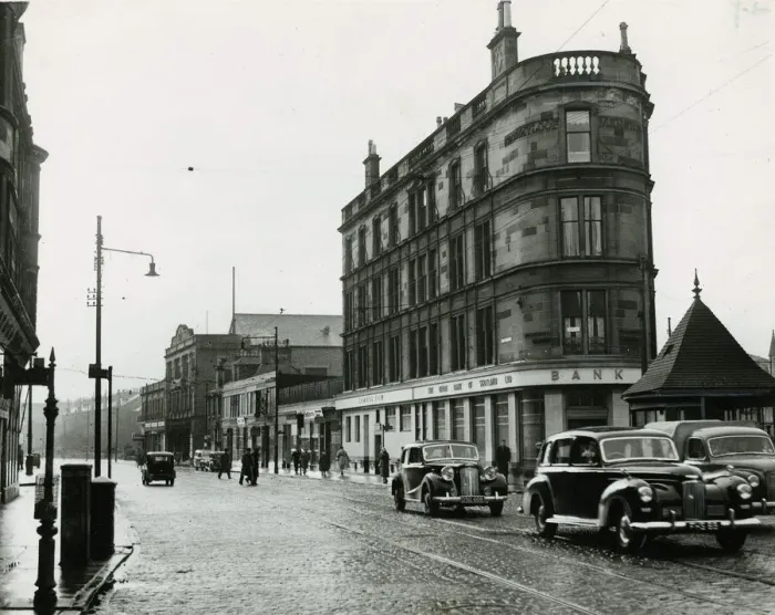 Framed Print : Shawlands Cross looking towards Kilmarnock Road 1951