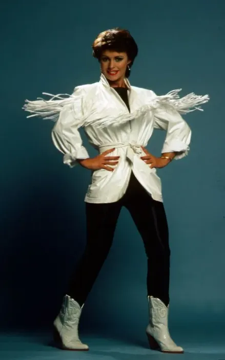 Framed Print : Sheena Easton wearing fringed jacket September 1980