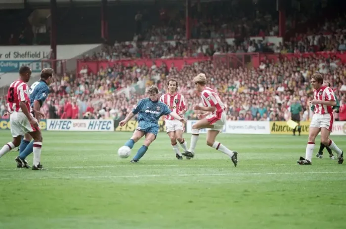 Framed Print : Sheffield United 2 - 1 Manchester United Premier League match at Bramall Lane, Sheffield