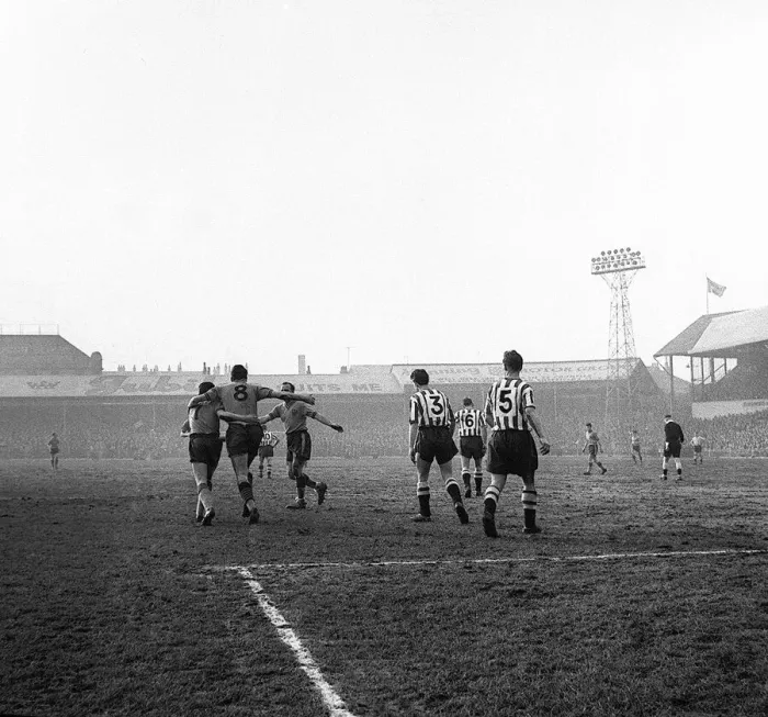 Framed Print : Sheffield United v Watford football match at Bramhall Lane 1960
