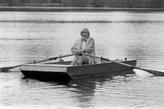Framed Print : Sheila Hancock Actress 1968 At Liphook Health Farm Pictured Rowing Boat Framed Print : Sheila Hancock Actress 1968 At Liphook Health Farm Pictured Rowing Boat