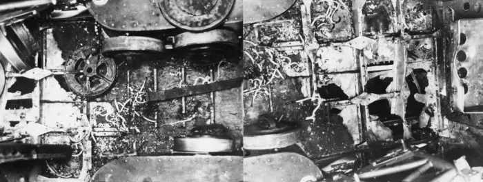 Framed Print : The shell-torn airplane of Sergt. Hannah, V. C. Photo shows the inside of the rear Framed Print : The shell-torn airplane of Sergt. Hannah, V. C. Photo shows the inside of the rear