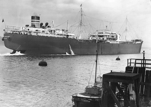 The Ship British Merchant, a tanker built at Swan Hunter and Wigham Richardson