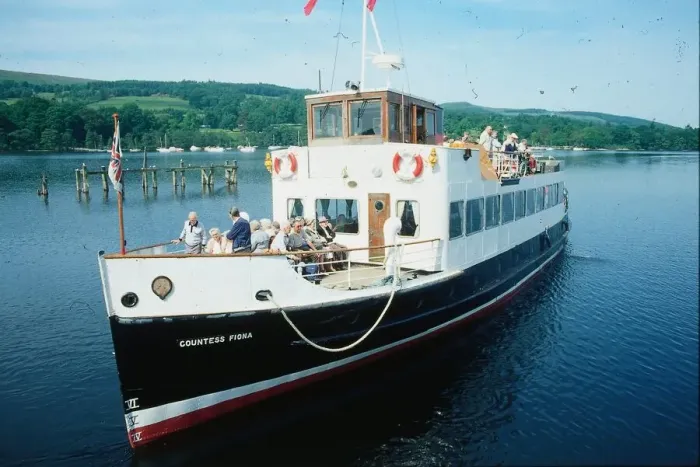 Framed Print : Ship Countess Fiona cruising boat with tourists August 1989 Framed Print : Ship Countess Fiona cruising boat with tourists August 1989
