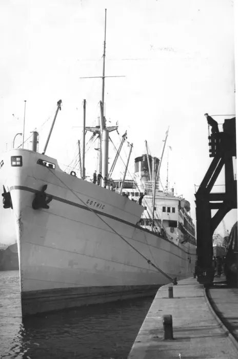 Framed Print : The Ship Gothic berthed on a North East River Framed Print : The Ship Gothic berthed on a North East River