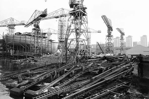 Shipbuilding, Glasgow, Scotland, 6th March 1971. Face of Britain 1971 Feature