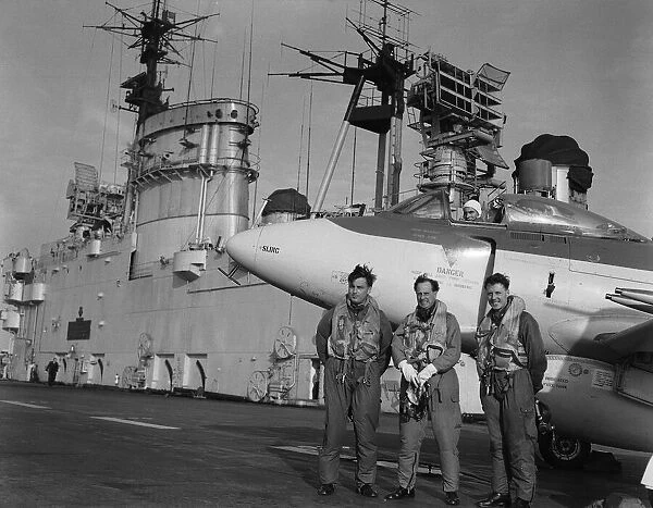 Ships Royal Navy Aircraft Carrier HMS Eagle March 1952 Fleet Air Arm