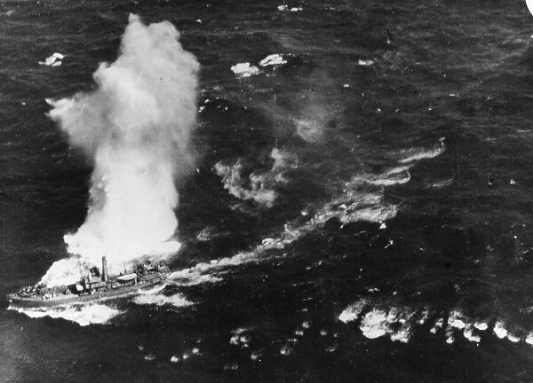 Two ships were sunk - a merchant vessel and an escort ship