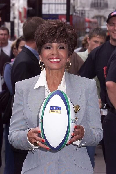 Shirley Bassey launches ITV rugby world cup September 1999