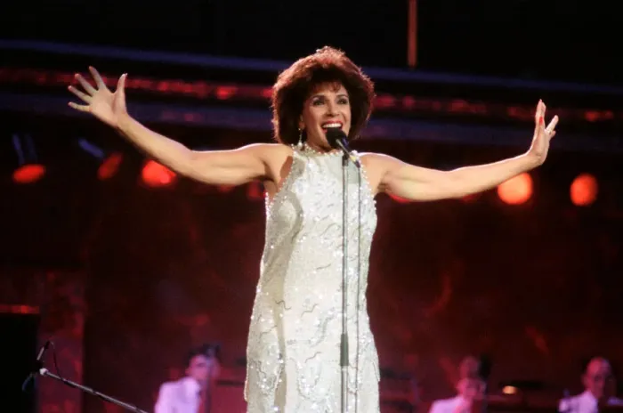 Framed Print : Shirley Bassey performing at the Cor World Choir concert at Cardiff Arms Park Framed Print : Shirley Bassey performing at the Cor World Choir concert at Cardiff Arms Park