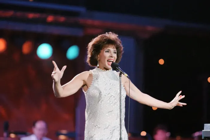 Framed Print : Shirley Bassey performing at the Cor World Choir concert at Cardiff Arms Park Framed Print : Shirley Bassey performing at the Cor World Choir concert at Cardiff Arms Park