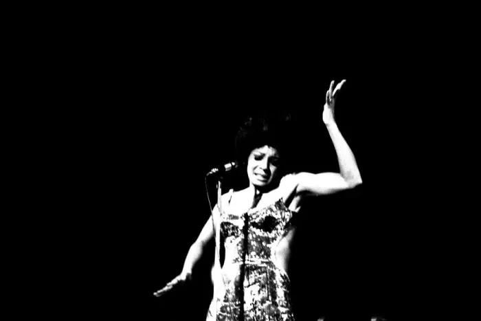 Framed Print : Shirley Bassey performing on stage in concert at Newcastle City Hall 30th April 1971 Framed Print : Shirley Bassey performing on stage in concert at Newcastle City Hall 30th April 1971