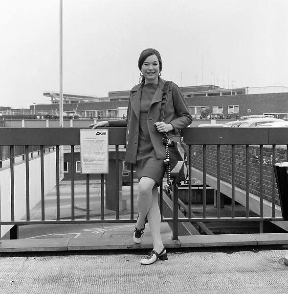 Shirley MacLaine at Heathrow Airport. 3rd July 1971