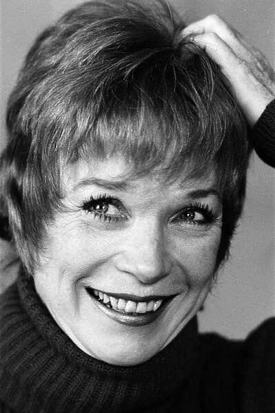 Shirley MacLaine in London to promote her ten performances at the Apollo Theatre