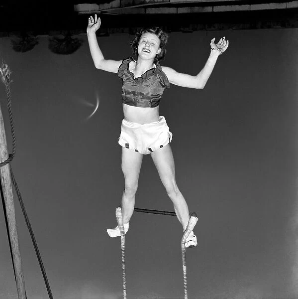 Shirley Tate, member of Stanley Rayners Circus at Sheerness
