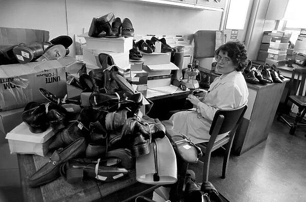 The Shoe Tester: Mrs. Isobel Bingham is a Shoe Inspector employed by the Footwear Testing