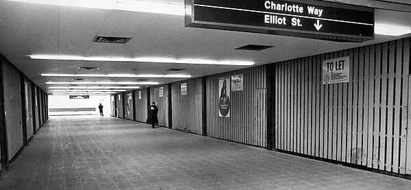 Shop spaces in Charlotte Way, St Johns Shopping Centre, Liverpool 15th March 1971