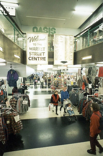 Shoppers browsing in the Market Street Centre, Manchester. 26th October 1994