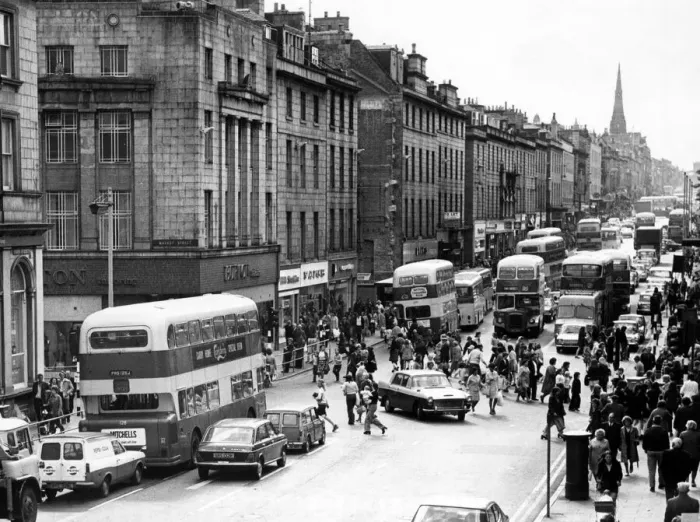 Framed Print : Shoppers pack Aberdeens Union Street, but are they happy about the prices they