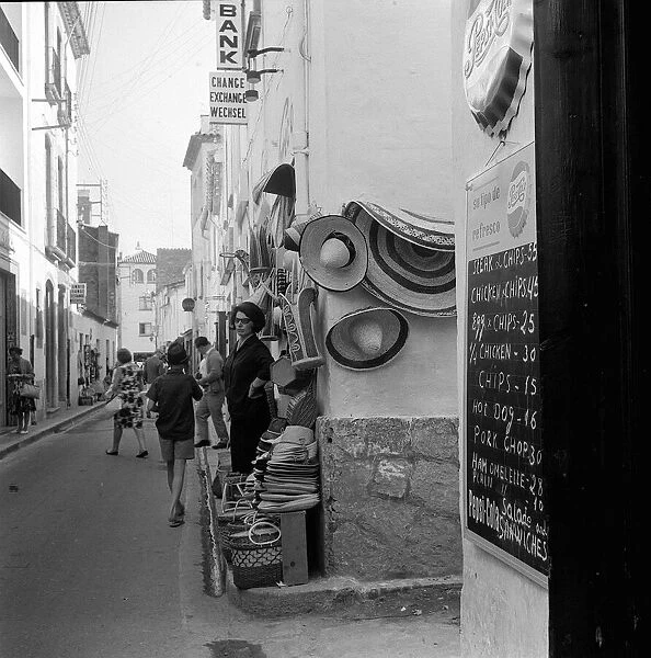 Shops and Restaurants in Tossa, Spain - July 1965