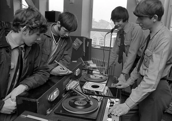 Showing their skills with a record turntable was among the displays put on by Venture