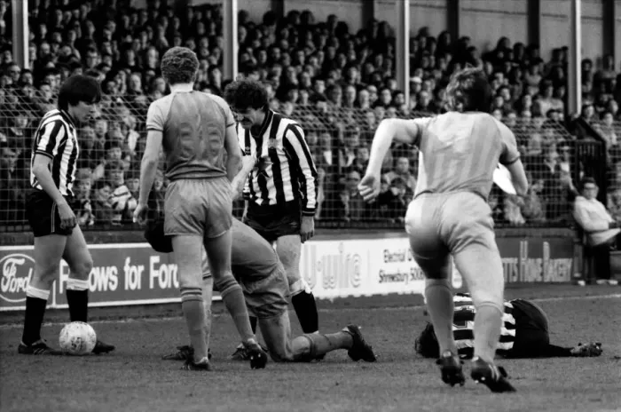 Framed Print : Shrewsbury 2 v. Newcastle 2. March 1984 MF14-26-036 Framed Print : Shrewsbury 2 v. Newcastle 2. March 1984 MF14-26-036