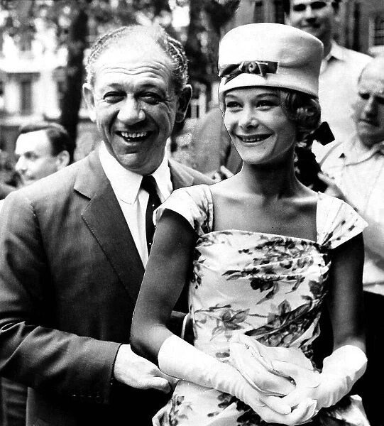 Sid James Comedy Actor Carry On Films at Tommy Steeles Wedding with wife