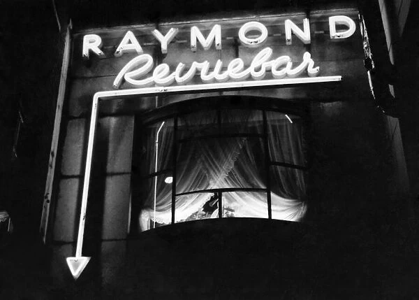 Sign for the Raymond Revuebar, London. March 1965 P018560