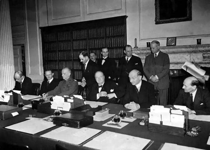 Framed Print : The signing of the agreement between Poland and Great Britain