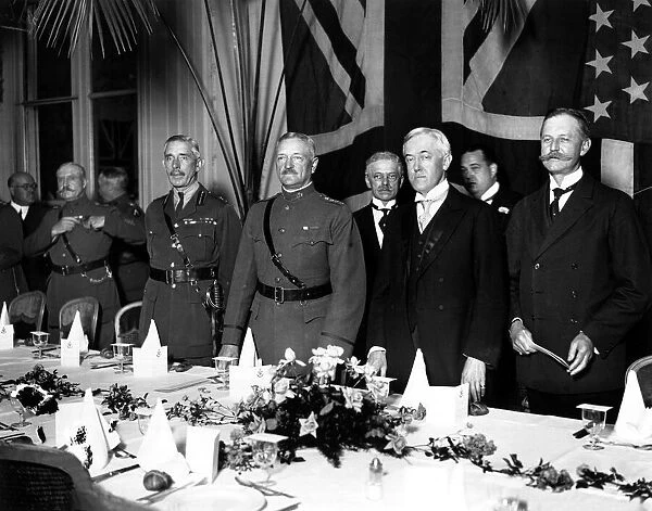 Signing of the Peace Treaty Woodrow Wilson (2nd from right