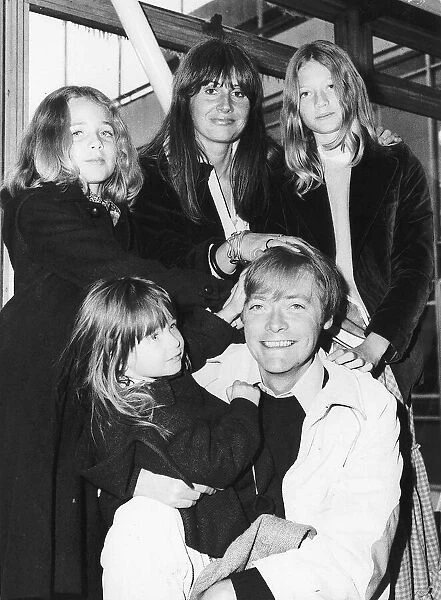 Simon Ward actor with his family at London Airport - January 1979 dbase msi