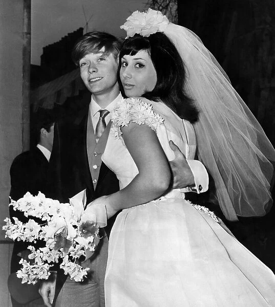 Simon Ward Actor seen here on his wedding day with his bride. February 1964 P012399
