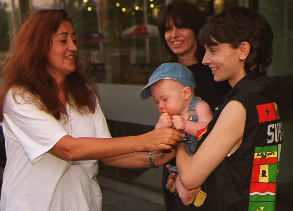Sinead O Connor and Chrissie Hynde with baby Otis and Lynne Franks who are performing