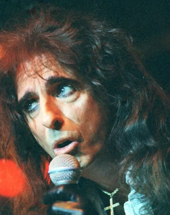 Framed Print : Singer Alice Cooper performing on stage at Barrowlands in Glasgow. 4th July 1997 Framed Print : Singer Alice Cooper performing on stage at Barrowlands in Glasgow. 4th July 1997