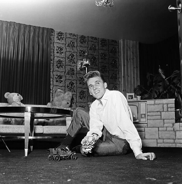 Singer Billy Fury at home. 27th January 1963