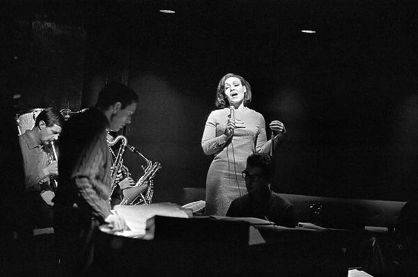 Singer Cleo Laine, rehearsing at the Cool Elephant, London. 8th July 1963